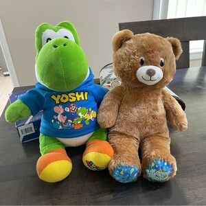 Build-A-Bear Super Mario Yoshi & Happy Birthday Bear